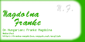 magdolna franke business card